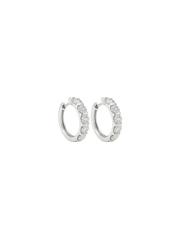 2.00ct Diamond 14K Gold Hoop Earrings sold by Wish Fine Jewelry