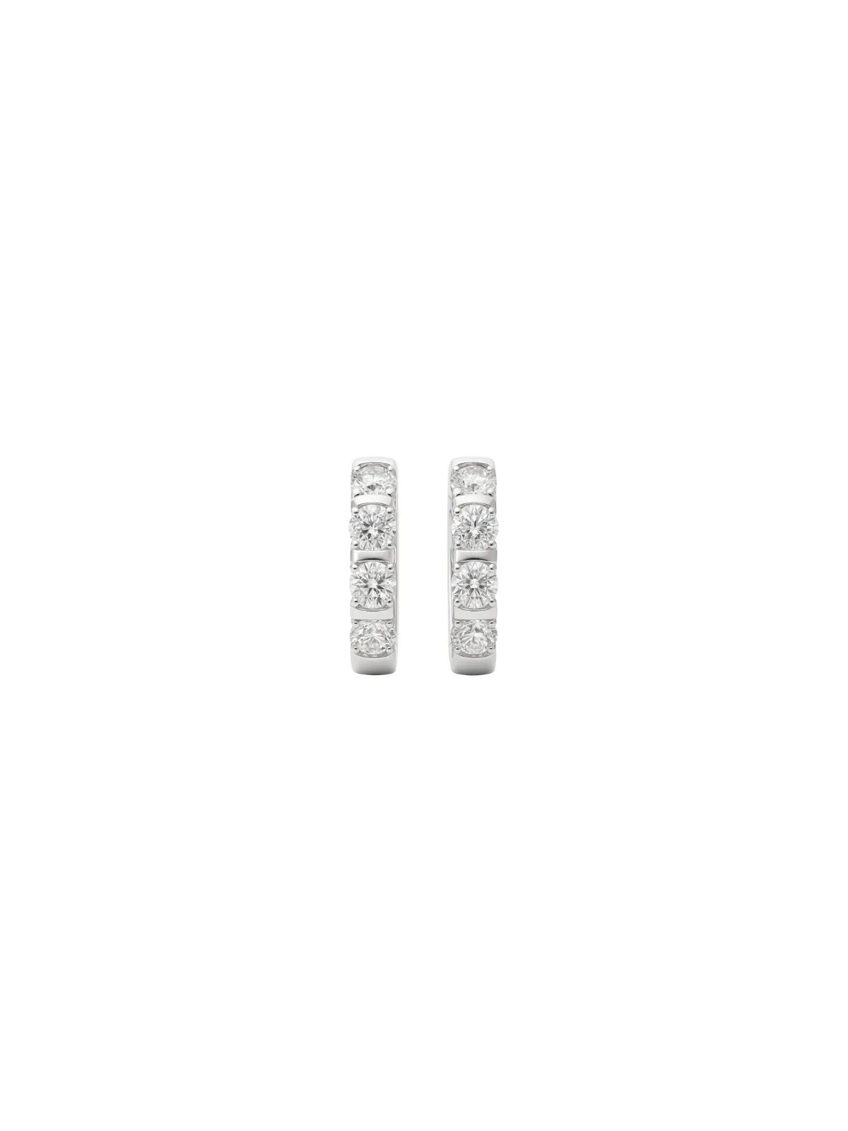 2.00ct Diamond 14K Gold Hoop Earrings sold by Wish Fine Jewelry product image thumbnail 2
