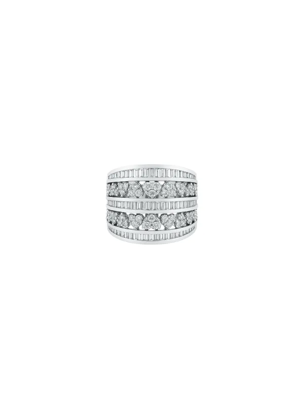 2.10ct Diamond 14K Gold Five Row Ring sold by Wish Fine Jewelry