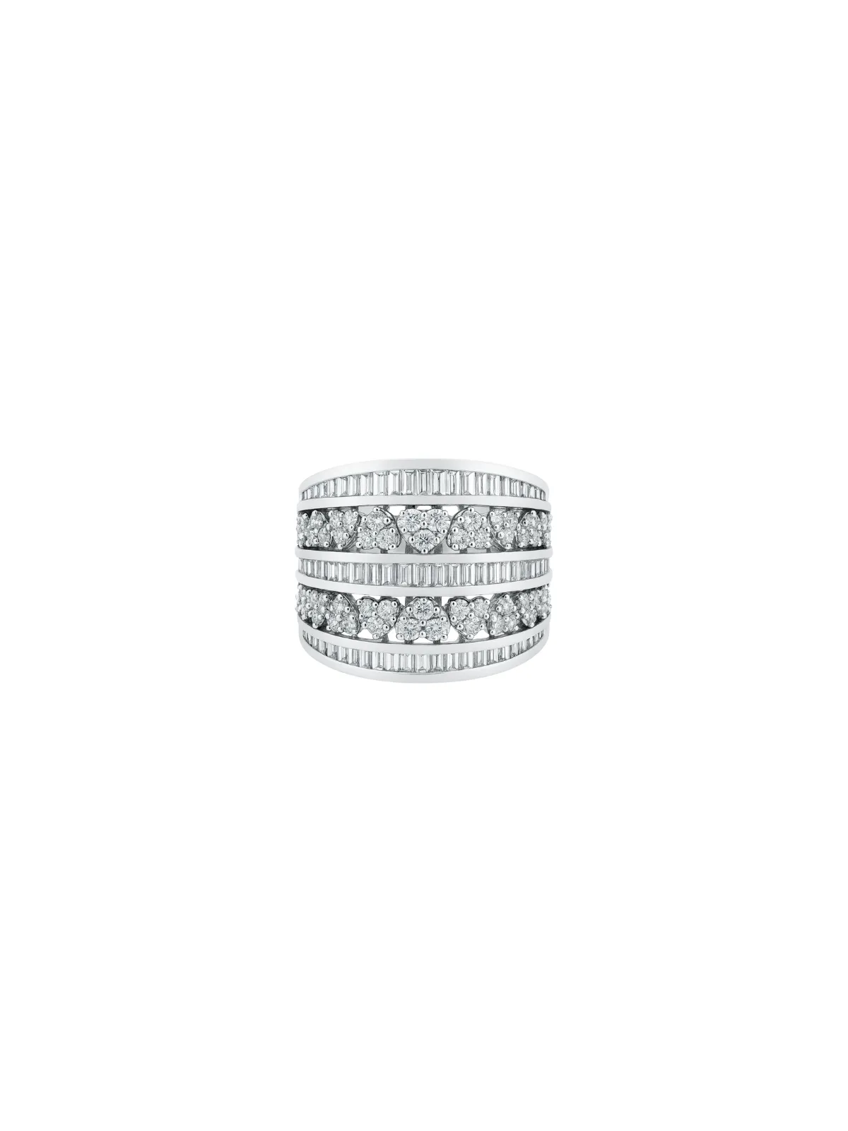 2.10ct Diamond 14K Gold Five Row Ring sold by Wish Fine Jewelry