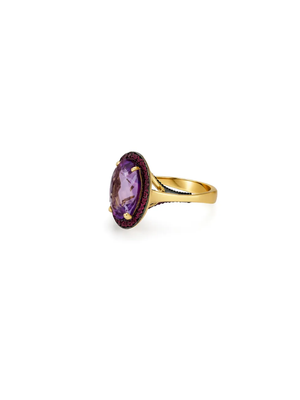 14.285ct Pink Amethyst Ruby 18K Gold Ring sold by Wish Fine Jewelry product image thumbnail 2