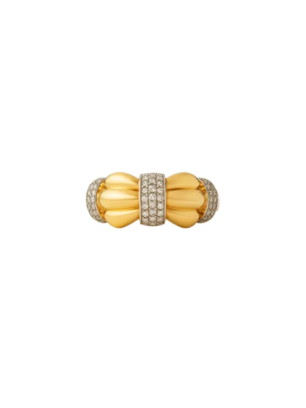 0.56ct Diamond 14K Gold Grooved Ring sold by Wish Fine Jewelry