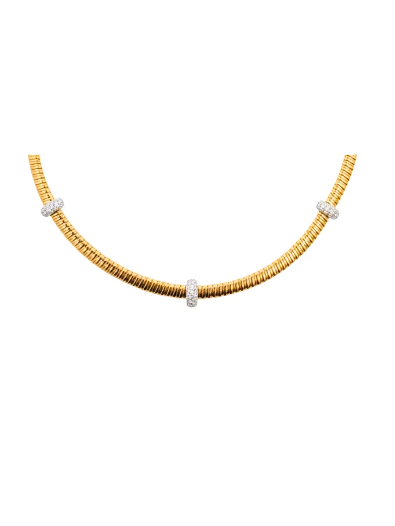 0.78ct Diamond 18K Italian Gold Multi Station Necklace sold by Wish Fine Jewelry