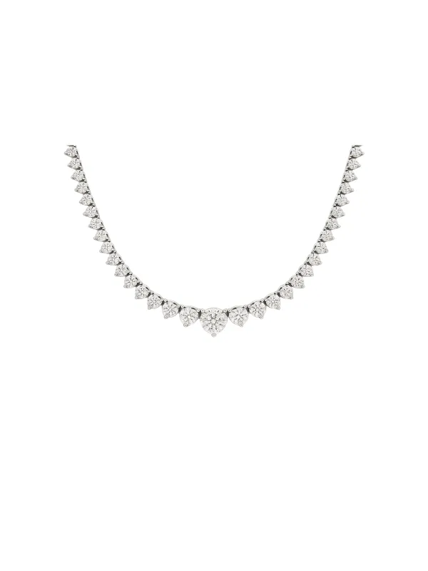 8.50ct Diamond 18K Gold Graduated Tennis Necklace sold by Wish Fine Jewelry