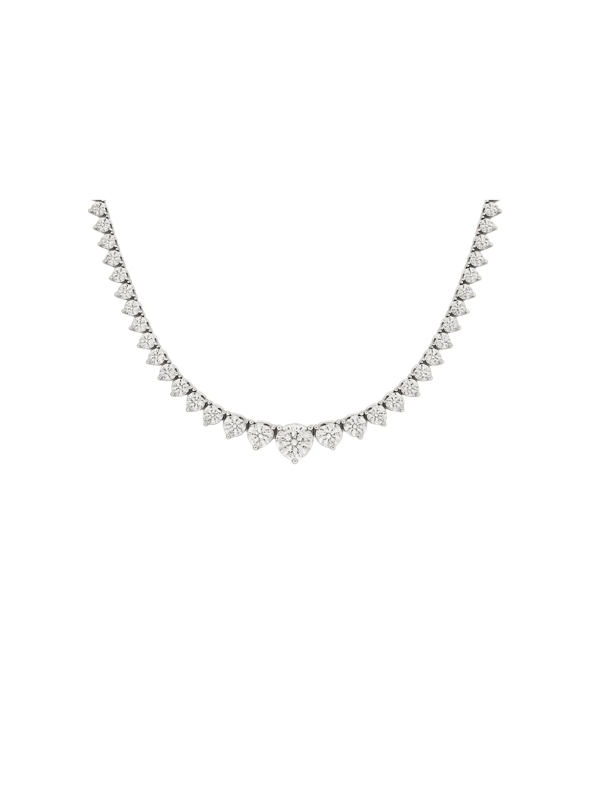 8.50ct Diamond 18K Gold Graduated Tennis Necklace sold by Wish Fine Jewelry