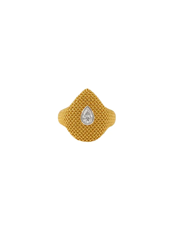 0.19ct Diamond 18K Gold Pear Ring sold by Wish Fine Jewelry