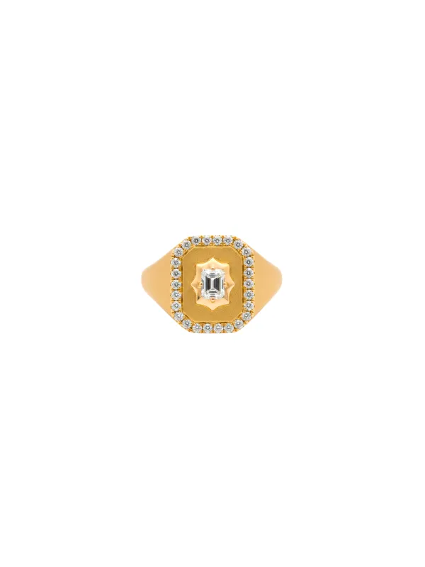0.34ct Diamond 18K Gold Button Ring sold by Wish Fine Jewelry