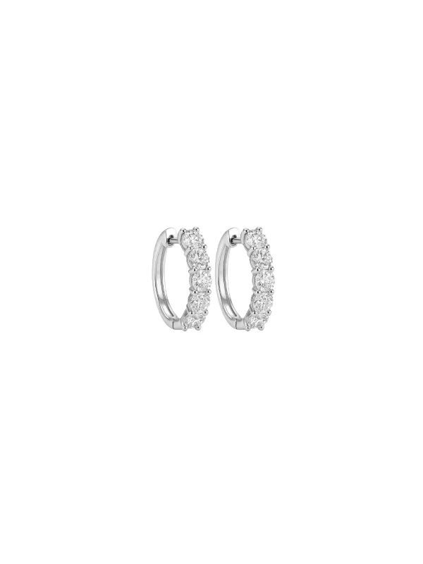 2.00ct Diamond 14K Gold Hoop Earrings sold by Wish Fine Jewelry