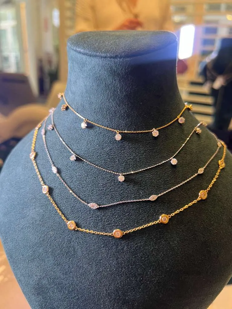 1.00ct Diamond 18K Gold By The Yard Necklace sold by Wish Fine Jewelry product image thumbnail 3