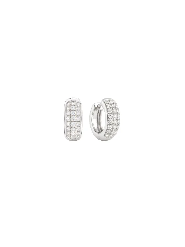 0.50ct Diamond 14K Gold Pave Hoop Earrings sold by Wish Fine Jewelry