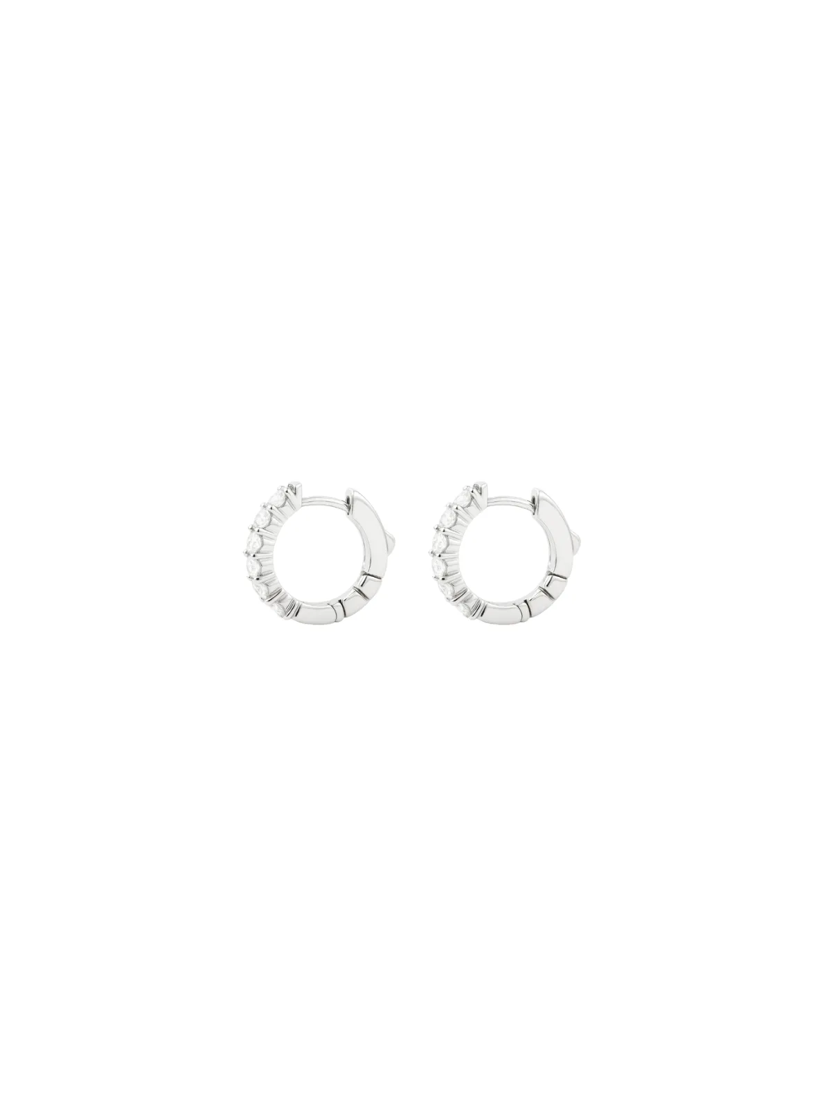 0.72ct Diamond 14K Gold Huggie Hoop Earrings sold by Wish Fine Jewelry product image thumbnail 2