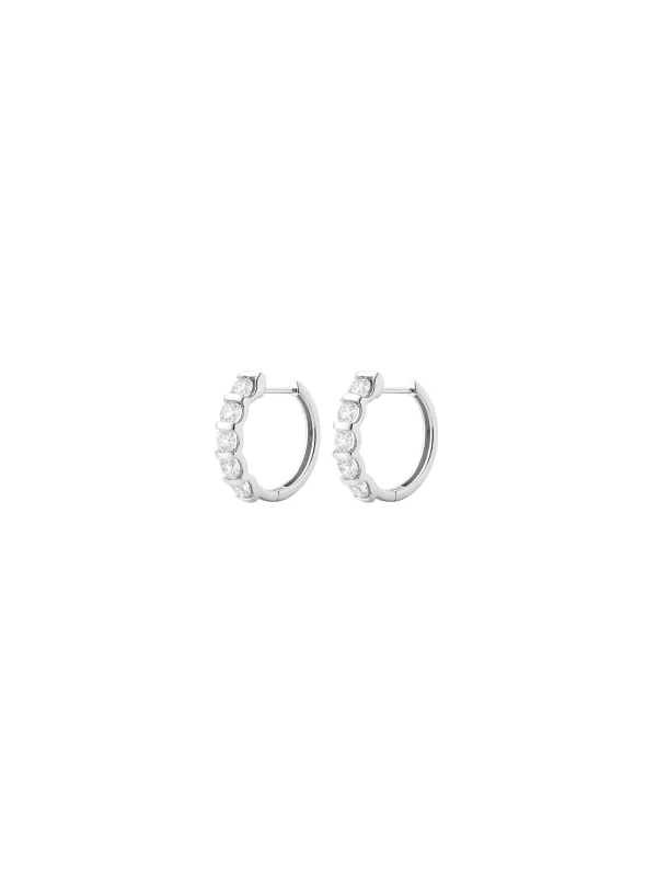 1.00ct Diamond 14K Gold Hoop Earrings sold by Wish Fine Jewelry