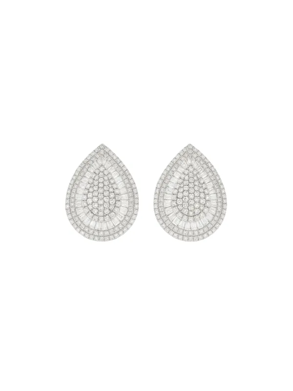 4.55ct Diamond 14K Gold Pear Statement Earrings sold by Wish Fine Jewelry