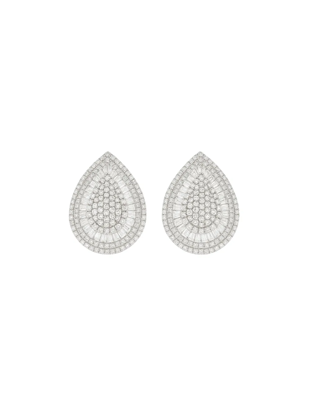 4.55ct Diamond 14K Gold Pear Statement Earrings sold by Wish Fine Jewelry