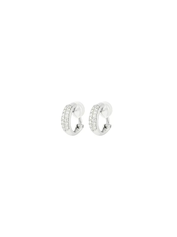 0.50ct Diamond 18K Gold Huggie Hoop Earrings sold by Wish Fine Jewelry