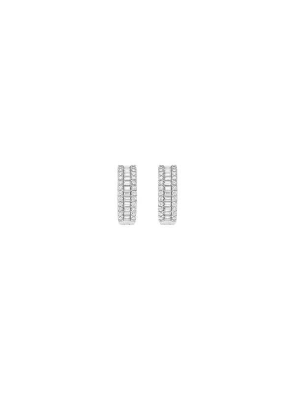 1.50ct Diamond 14K Gold Baguette Hoop Earrings sold by Wish Fine Jewelry