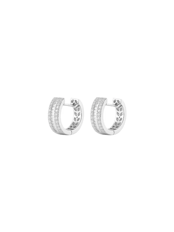 1.10ct Diamond 18K Gold Huggie Hoop Earrings sold by Wish Fine Jewelry