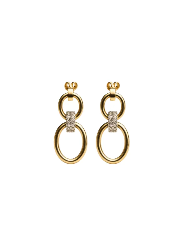 1.68ct Diamond 14K Gold Statement Drop Earrings sold by Wish Fine Jewelry