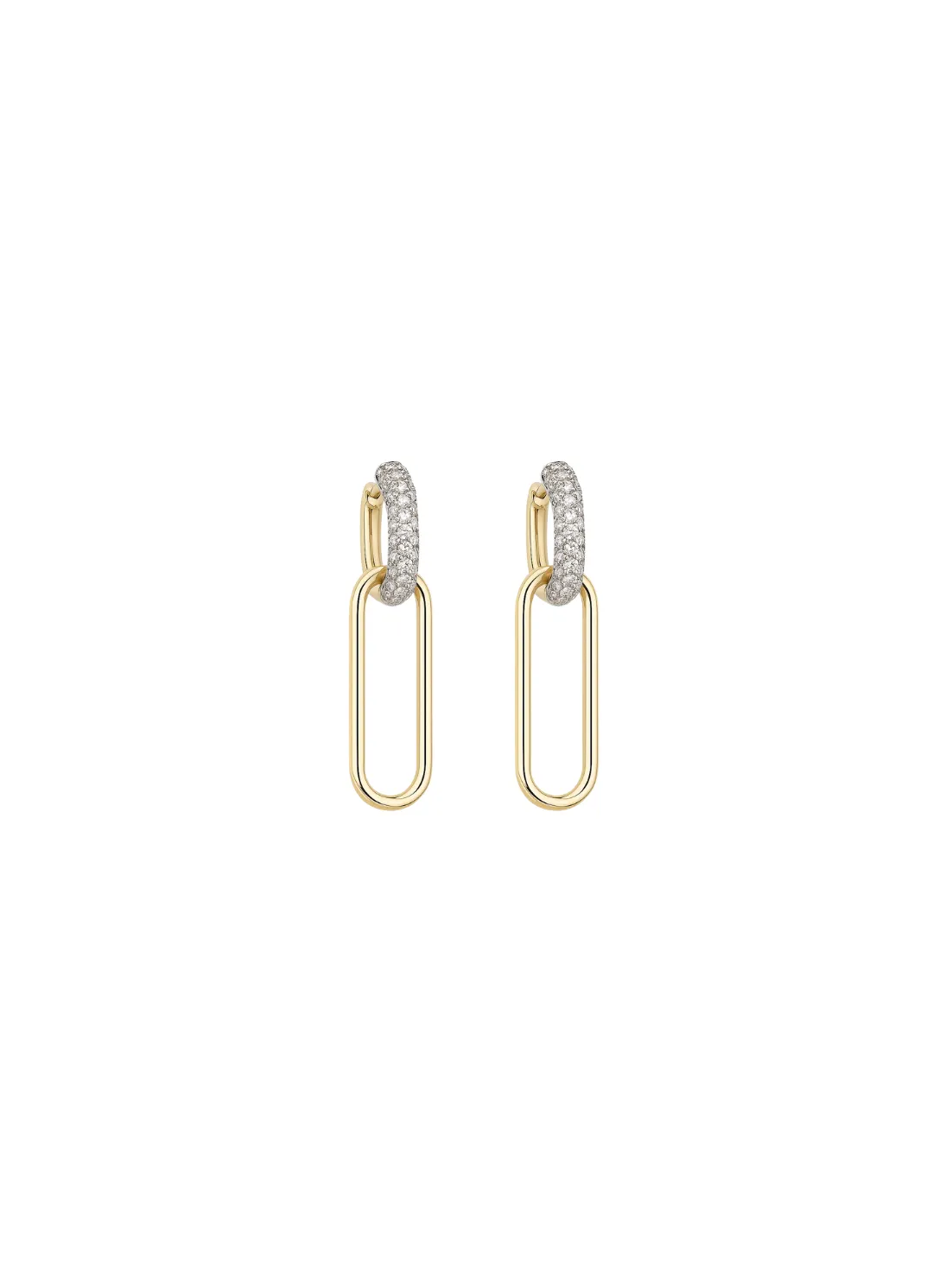 1.30ct Diamond 14K Gold Hoop Dangle Earrings sold by Wish Fine Jewelry