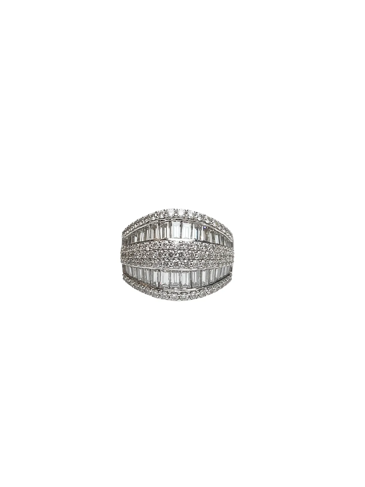 3.75ct Diamond 18K Gold Shield Ring sold by Wish Fine Jewelry