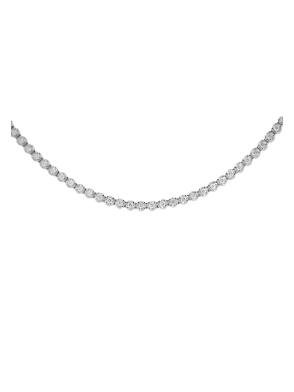 4.21ct Diamond 18K Gold Long Tennis Necklace sold by Wish Fine Jewelry
