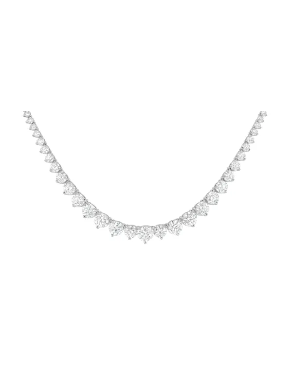 19.15ct Diamond 18K Gold Graduated Tennis Necklace sold by Wish Fine Jewelry