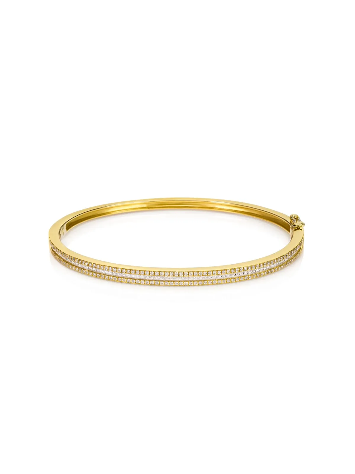 1.10ct Diamond 14K Gold Baguette Bangle Bracelet sold by Wish Fine Jewelry