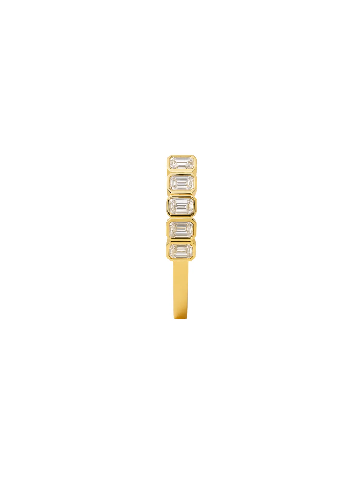 1.80ct Diamond 18K Gold Emerald Cut Half Eternity Ring sold by Wish Fine Jewelry product image thumbnail 4