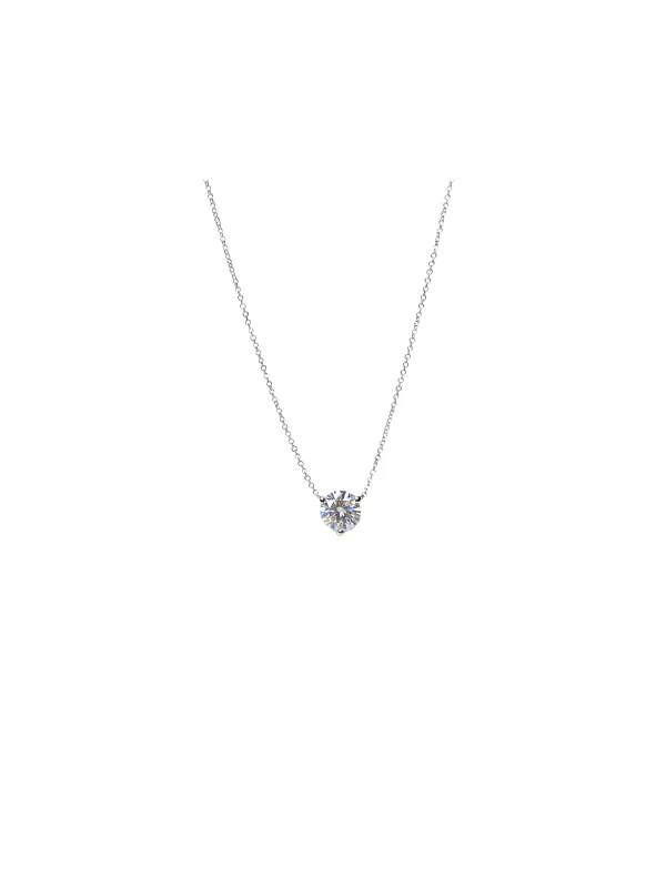 1.00ct Diamond 18K Gold Solitaire Necklace sold by Wish Fine Jewelry