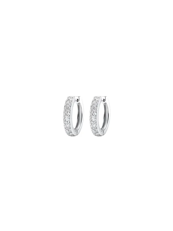 0.50ct Diamond 14k Gold Dainty Hoops sold by Wish Fine Jewelry