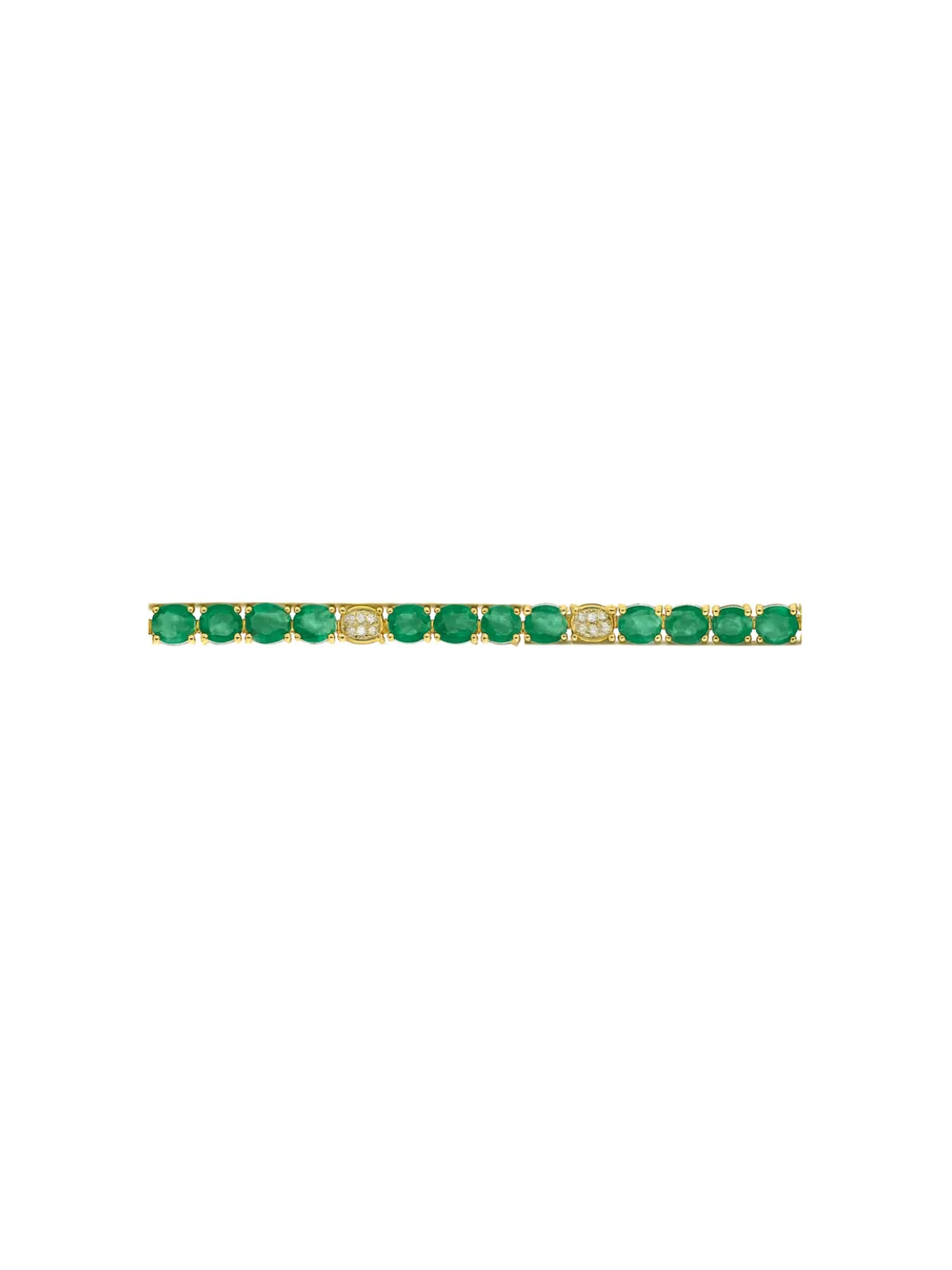 6.91ct Emerald Diamond 14K Gold Tennis Bracelet sold by Wish Fine Jewelry