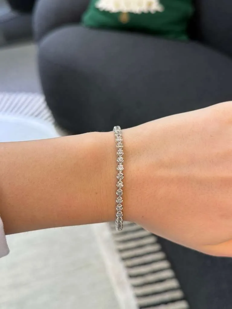 5.00ct Diamond 14K Gold Illusion Tennis Bracelet sold by Wish Fine Jewelry product image thumbnail 2