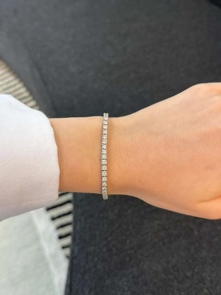 5.50ct Diamond 14K Gold Tennis Bracelet sold by Wish Fine Jewelry product image thumbnail 3