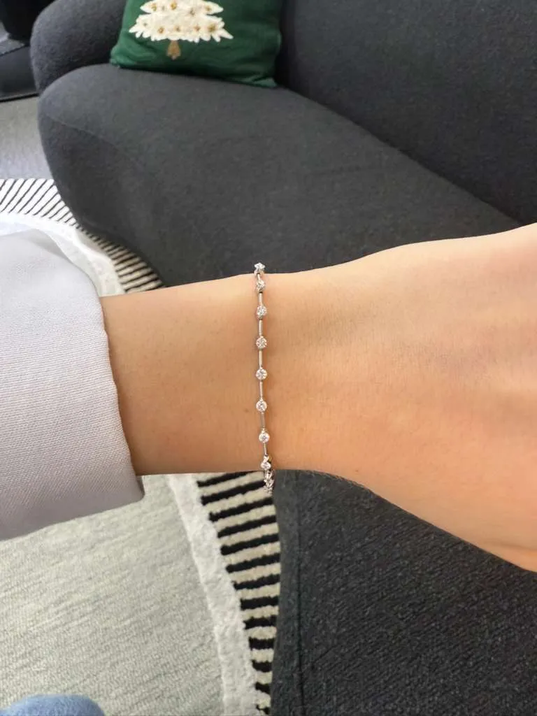 1.25ct Diamond 18K Gold Link Tennis Bracelet sold by Wish Fine Jewelry product image thumbnail 3