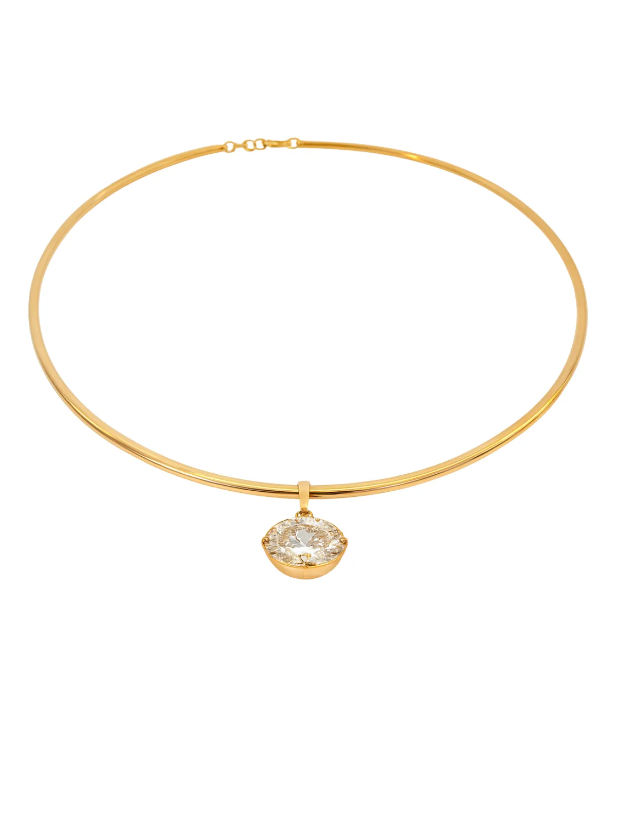 3.00ct Diamond 18K Gold Pendant Wire Collar Necklace sold by Wish Fine Jewelry product image thumbnail 2