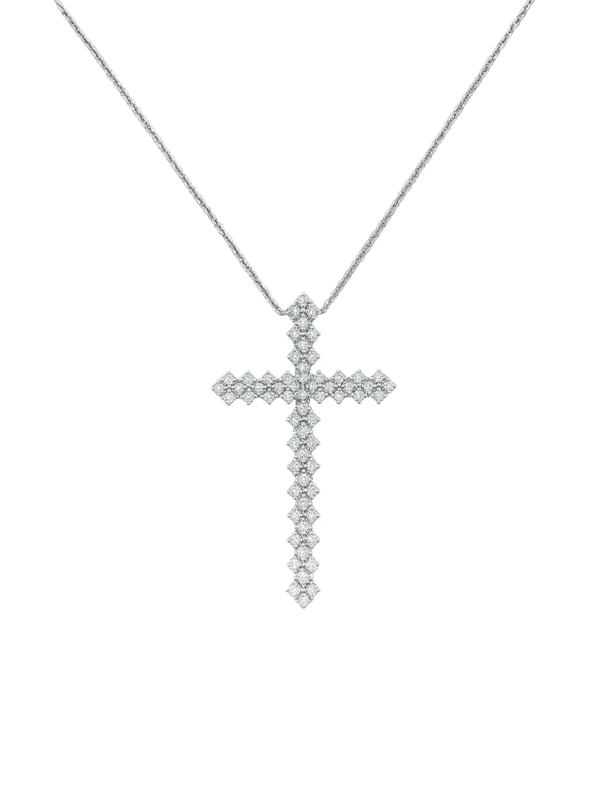 1.15ct Diamond 18K Gold Cross Necklace sold by Wish Fine Jewelry product image thumbnail 2
