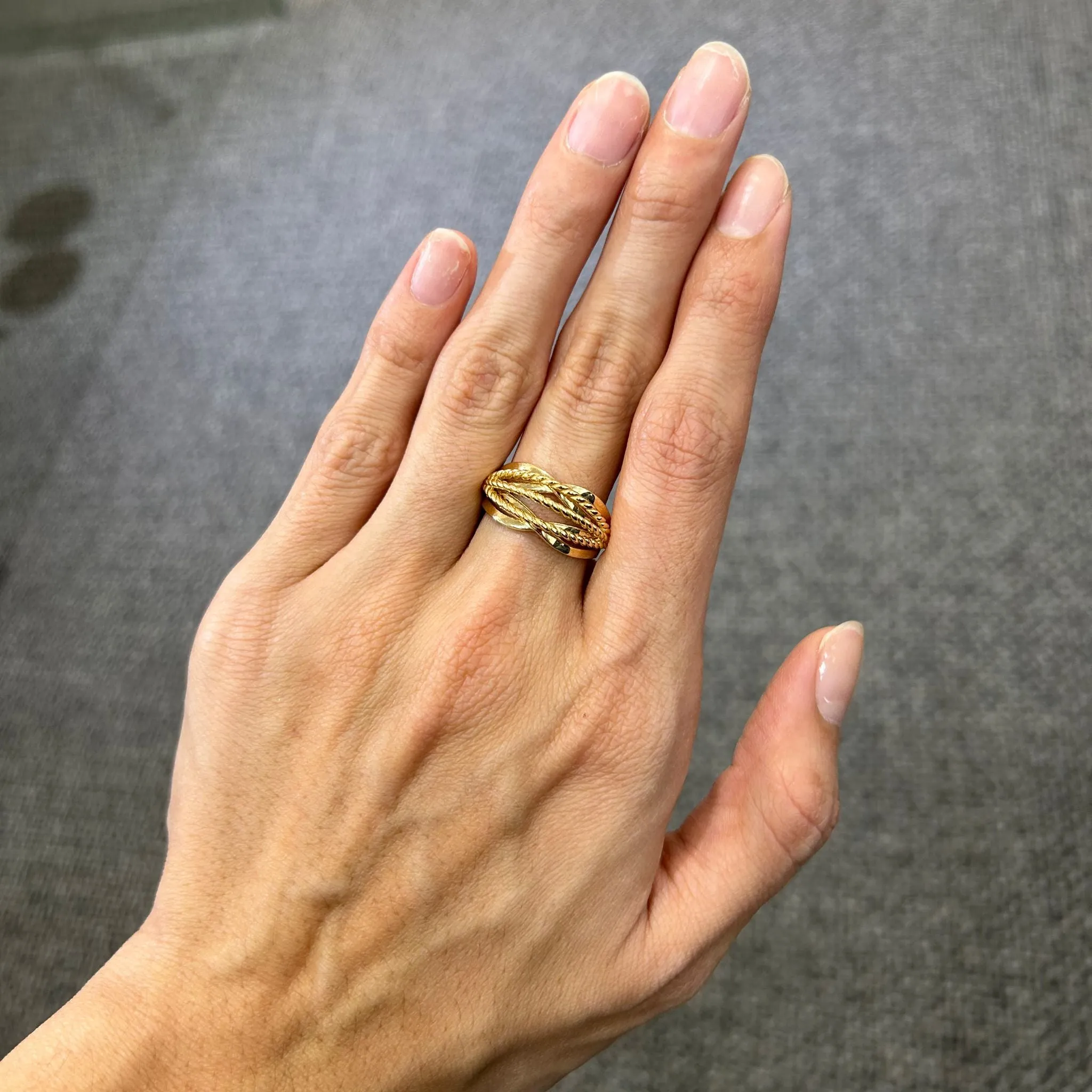 14K Gold Twisted Ring sold by Wish Fine Jewelry product image thumbnail 3