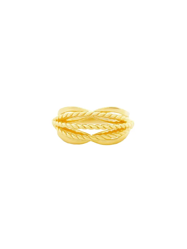 14K Gold Twisted Ring sold by Wish Fine Jewelry