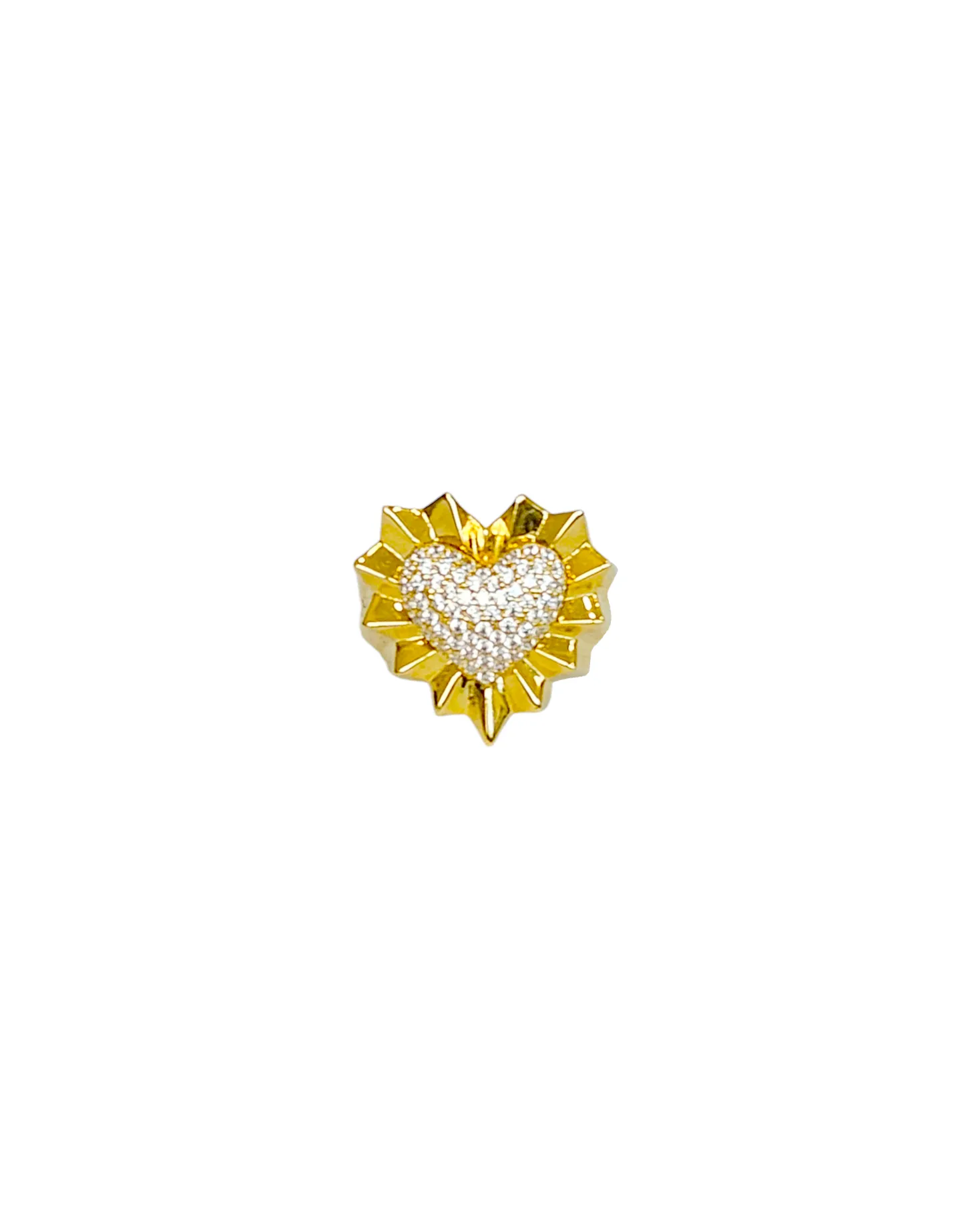 Starburst Heart 14K Gold Ring sold by Wish Fine Jewelry
