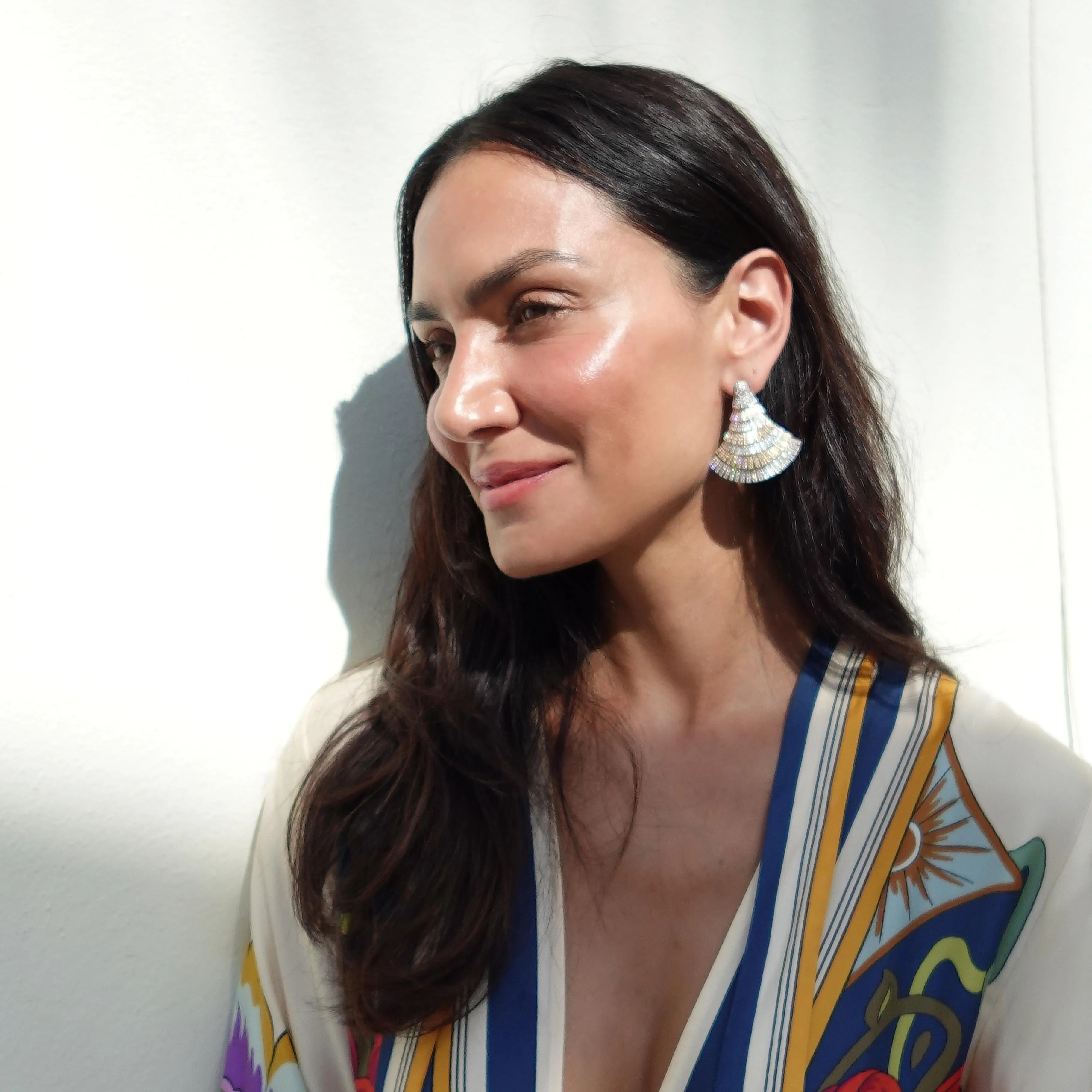 5.08ct Diamond 18K Gold Statement Earrings sold by Wish Fine Jewelry product image thumbnail 2