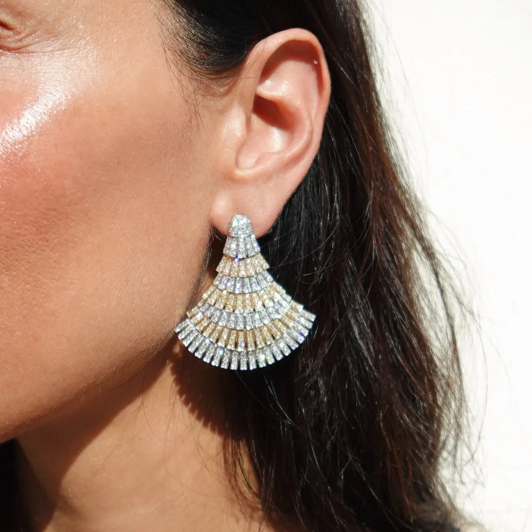 5.08ct Diamond 18K Gold Statement Earrings sold by Wish Fine Jewelry product image thumbnail 3