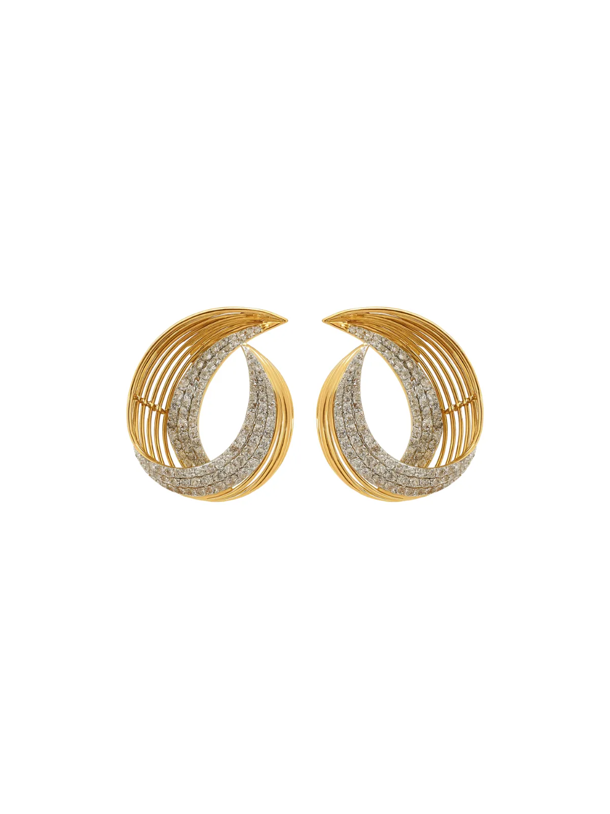2.74ct Diamond 14K Gold Statement Earrings sold by Wish Fine Jewelry