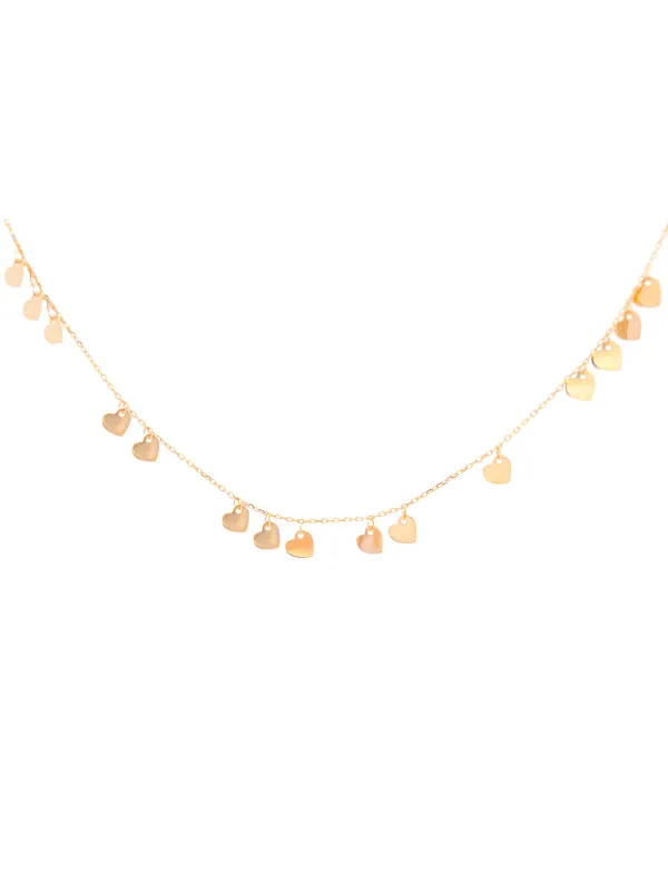 Mini Multi Hearts 14K Gold Necklace sold by Wish Fine Jewelry