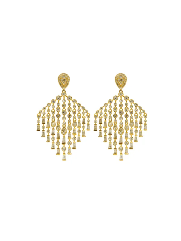 5.00ct Diamond 18K Gold Cascade Earrings sold by Wish Fine Jewelry