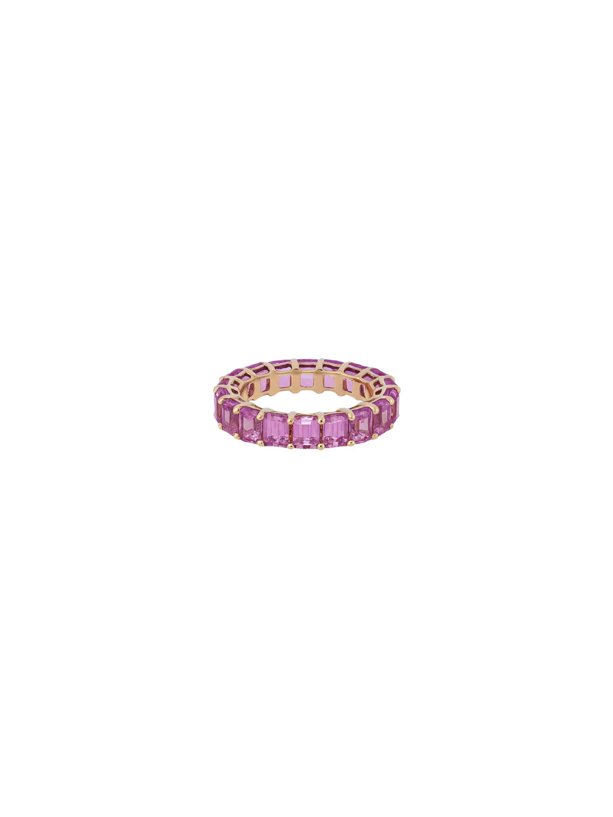 15.13ct Sapphire 14K Gold Eternity Band Ring sold by Wish Fine Jewelry