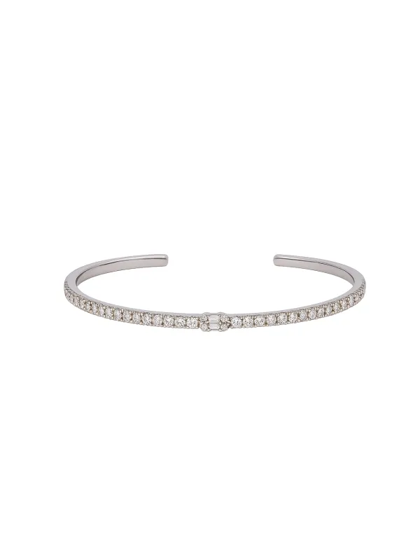 1.30ct Diamond 18K Gold Cuff Bracelet sold by Wish Fine Jewelry