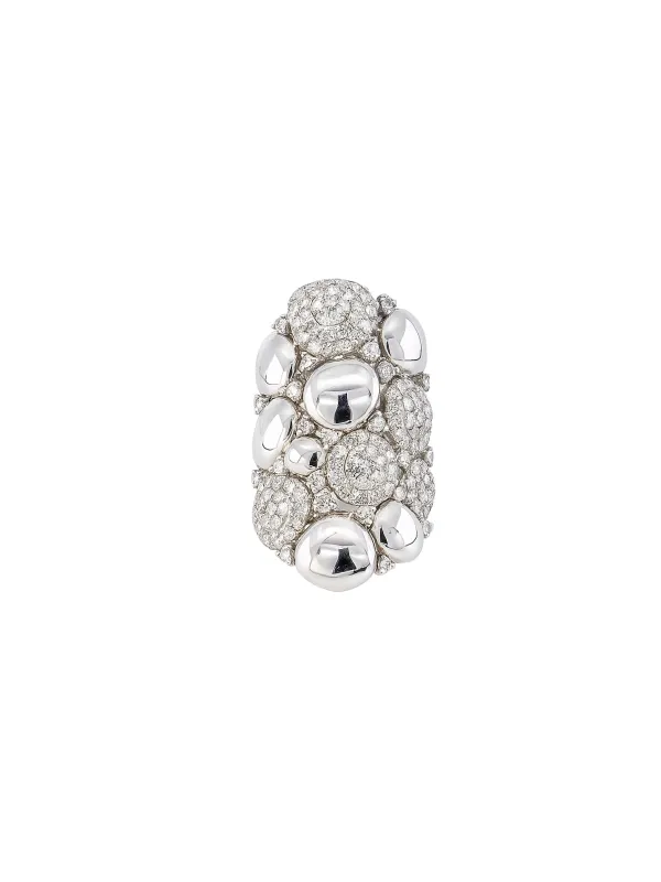 2.50ct Diamond 18K Gold Cluster Statement Ring sold by Wish Fine Jewelry