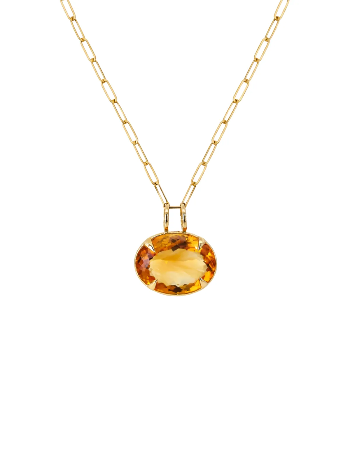 33.42ct Citrine 18K Gold Statement Pendant sold by Wish Fine Jewelry