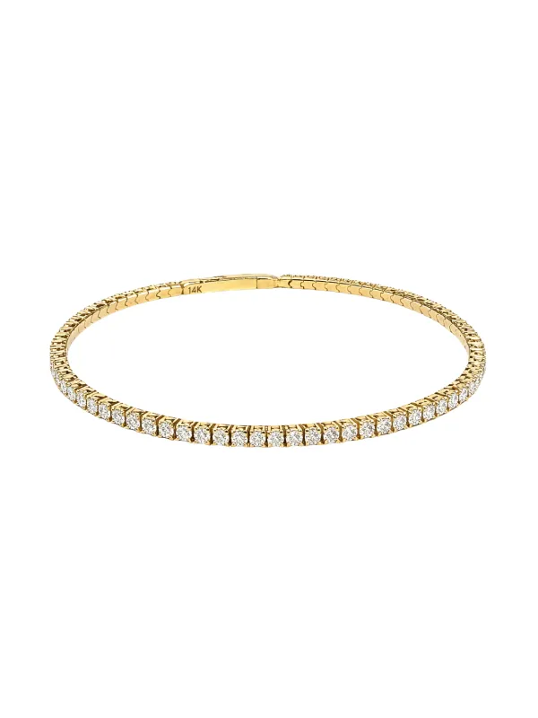 2.06ct Diamond 14K Gold Flexible Tennis Bracelet sold by Wish Fine Jewelry