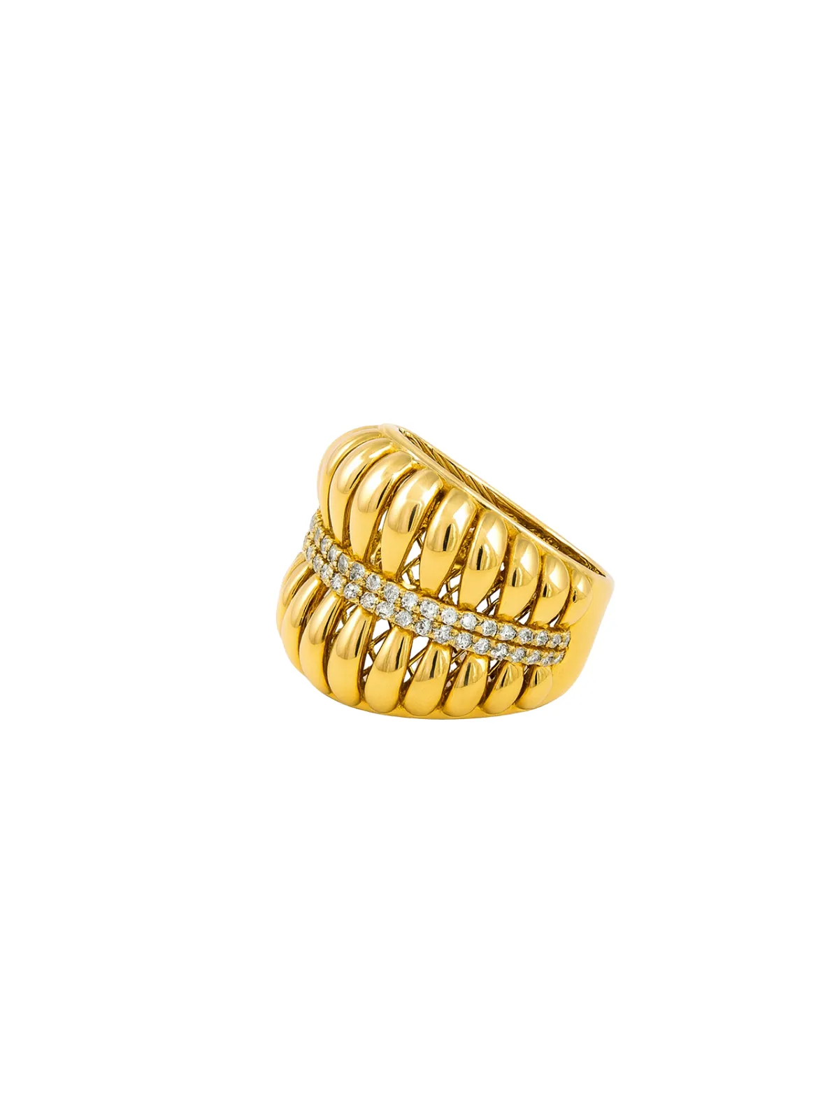 14K Gold Shield Ring sold by Wish Fine Jewelry product image thumbnail 2